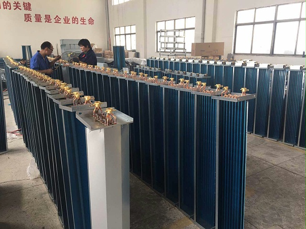 扬子江空调风机盘管生产现场