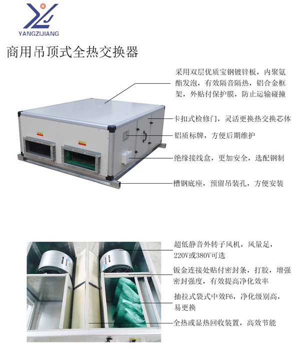 扬子江空调商用吊顶式新风细节图 