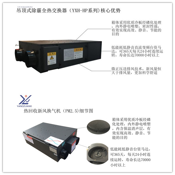扬子江空调除霾净化型新风换气机